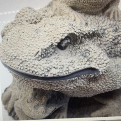 親子 蛙　かえる　置物　テラコッタ　置物　かえる　オブジェの画像