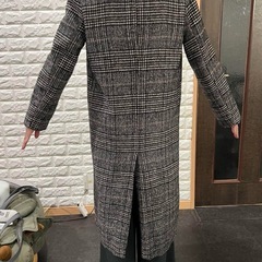 SUNFLOWER EIGHT チェスターコート Lサイズ グレー系チェックの画像