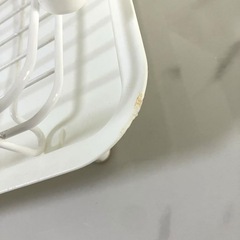 Francfranc水切りカゴ 水切りラック/ワイヤーキッチンラック ホワイトの画像