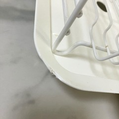 Francfranc水切りカゴ 水切りラック/ワイヤーキッチンラック ホワイトの画像