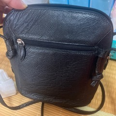 オーストリッチ風 レザー ショルダーバッグの画像