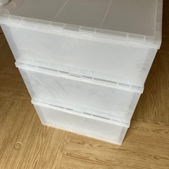 【あげます】無印良品　ポリプロピレンケース　2種類　3つの画像