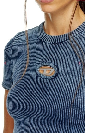 DIESEL M-ANCHOR-A-SS XS デニム調　Tシャツ