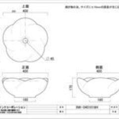 Z2 未使用 inkc.jp ink-0401018h-0302054hset 洗面ボウル+単水栓 置き型 陶器 手洗い器 蛇口 フラワー形 白 ホワイト 洗面台 30401K08の画像