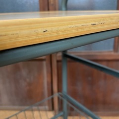 レトロ キッチンワゴン ワゴン 移動台の画像