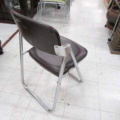 複数在庫 FUJISET パイプ椅子 折りたたみ ブラウン系 イス いす チェア 苫小牧西店の画像