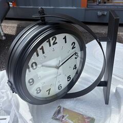 【新品✨】両面壁掛け時計 🕰️ アンティーク風 オシャレ店舗・カフェにぴったりの画像
