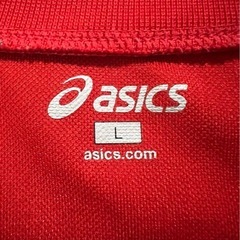asics 長袖ジャージ 赤 Lサイズの画像