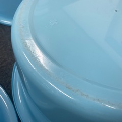 プラスチック　タライ　たらい4個　直径38cm 傷ありの画像