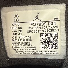【ジャングルジャングル堺初芝店】　NIKE　ナイキ　エアジョーダン　ローカットスニーカー　FQ7939-004　28.0　ブラック　堺市（東区　西区　北区　南区　堺区　美原区）高石市　泉大津市　忠岡町　和泉市　松原市　大阪狭山市の画像