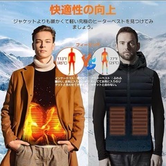 新品❤️加熱ベスト ヒーターベストヒーター ジャケット ヒーターベストの画像