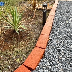 基本赤レンガ レンガ 3個 基本 ブラウン 茶 ブロック 洋風の画像