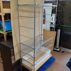 無印良品 組み立て式 ワイヤーラック スチールユニットシェルフ　五段 の画像
