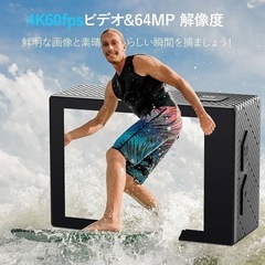 アクションカメラ スポーツカメラ ウェアラブルカメラ 防水ケース付きで40m防水の画像