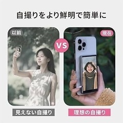  自撮りモニター 外付けスピーカースマホ自撮り ライブ再生の画像