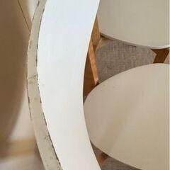 IKEA　白と木目の椅子　1脚の画像