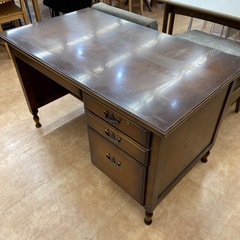 karimoku    片袖机　ブラウン　程度Bの画像