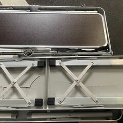 レジャーテーブル ベンチセット 折りたたみ 90cm × 66cm チェア付きの画像