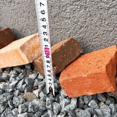 ブリックレンガ レンガ 2個 ハーフ 赤レンガ 風 茶 ブロック チョコレートの画像