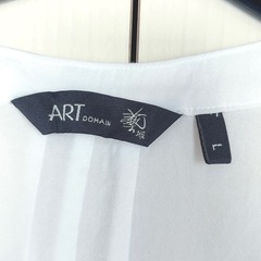 ART ボタン付きシャツ L ホワイトの画像