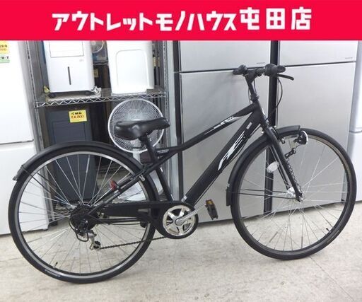 クロスバイク 27インチ アメリカンイーグル AOSTIN 6段切替 カギ付き ブラック 自転車 ☆ 札幌市 北区 屯田