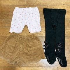 80 　ベビー服　チュニック　カーディガン　ズボン　ロンT 女の子　冬物14点　まとめ売り　の画像