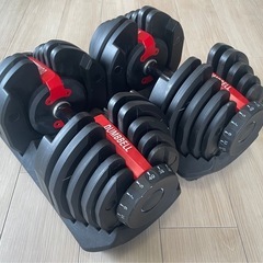 【名古屋市周辺配送可】可変式ダンベル40キロ,ベンチ台,トレーニングマット,パワーグリップの画像