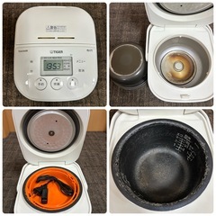 タイガー 炊飯器 3合 ホワイト tacook タクック 一人暮らし向けの画像