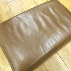 オットマン 革張り 本革 牛革 良品計画 ブラウン 中古 札幌市厚別区 厚別店の画像