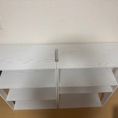 バラ売り可 オープンラック 収納棚 4段 木製 幅60cm ディスプレイ収納 棚 リビング収納 ホワイト の画像