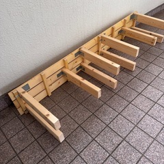  木製　ベンチ　ベッド　拡張　棚　の画像