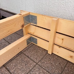  木製　ベンチ　ベッド　拡張　棚　の画像