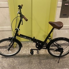 【代々木直接引渡のみ】　折りたたみ自転車 ブラック　20型　軽量　ミニベロ 代々木直接引渡のみ】 折りたたみ自転車 ブラック 20型 軽量