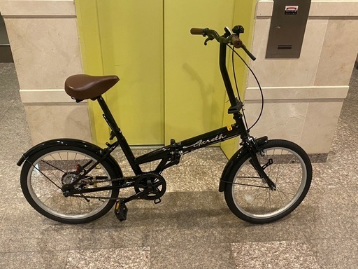 【代々木直接引渡のみ】　折りたたみ自転車 ブラック　20型　軽量　ミニベロ
