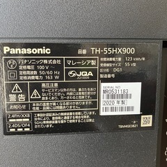 Panasonic VIERA 4K 液晶テレビ　55インチ　2020年製　 テレビボード付きの画像