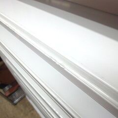 【自社配送は札幌市内限定】オークス CDストッカー ホワイト系 幅1100mm×奥行250mm×高さ2000mmの画像