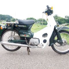 綺麗なスーパーカブキャブレター車緑色実働 原付 富山、石川、金沢の画像