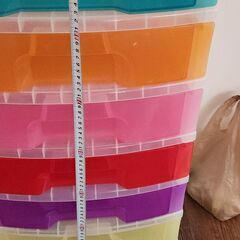 今週末9月12日(土)までお取り引き出来る方→￥8000大 高さ93cm 🌈レインボー収納 ✨の画像