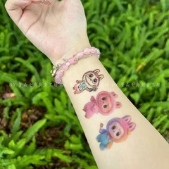 大人気LABUBUラブブ腕印刷紙、50枚，ステッカー、ラブブ童趣可愛い腕防水カラータトゥーinsの画像
