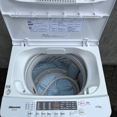 洗濯機 4.5kg 2023年製 HW-K45E Hisense☆ 札幌市の画像