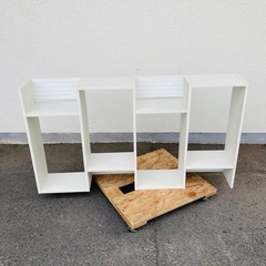 S字オープンシェルフ　収納棚　オープンラック　飾り棚　ディスプレイラック　白の画像
