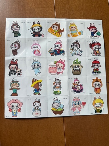 LABUBU ラブブ ステッカー 50枚10セット、キーホルダー 30セット