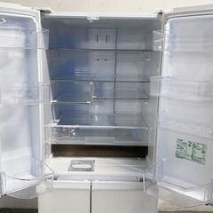 高年式!2023年製! 三菱 MITSUBISHI 6ドア冷蔵庫 MZシリーズ 540L フレンチドア MR-MZ54J-W グレインクリア 中古家電 店頭引取歓迎 yR10049の画像