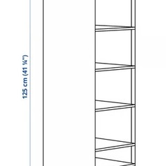美品　イケア　IKEA 引き出しとセット　SKUBB スクッブ ハンギング収納 6段, ホワイト, 35x45x125 cm　クローゼット収納グッズ クローゼット　吊り下げ収納　衣類　洋服　帽子　バッグ　収納　ハンギング　白の画像