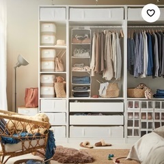 美品　イケア　IKEA 引き出しとセット　SKUBB スクッブ ハンギング収納 6段, ホワイト, 35x45x125 cm　クローゼット収納グッズ クローゼット　吊り下げ収納　衣類　洋服　帽子　バッグ　収納　ハンギング　白の画像