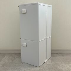 アスベル フタ付きゴミ箱 ワゴンワイド 2段の画像