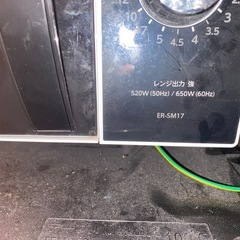 引き取り希望☆ER-SM17 単機能電子レンジ ブラック　2021年製の画像