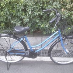 整備済み中古自転車　26インチ　税別￥9.980-　LEDオートライト　軽快車　ブルー910　ママちゃりの画像