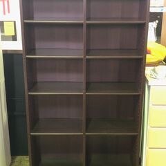 ジャングル×2大型良品館 本棚 ダークブラウン