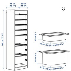 イケア　IKEA TROFAST 収納ラックの画像